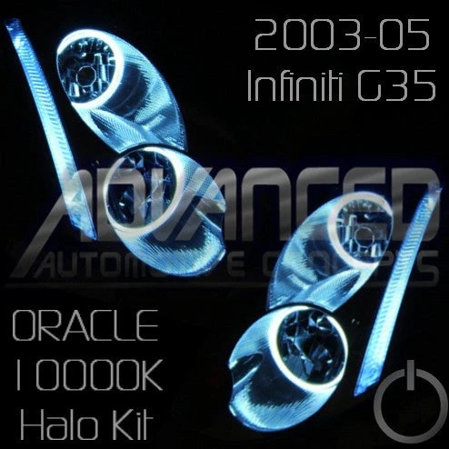 Oracle Lighting 2003-2005 Infiniti G35 Coupe LED Headlight Halo Kit (2320-001, 2320-002, 2320-003, 2320-004, 2320-330, 2320-333, 2320-334, 2320-335, 2320-504) — product image 2