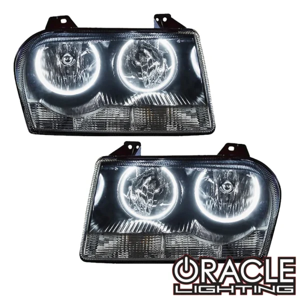Oracle Lighting 2005-2010 Chrysler 300 Pre-Assembled LED Halo Headlights - (V6) (7016-001, 7016-002, 7016-330, 7016-333, 7016-334, 7016-335, 7016-504)