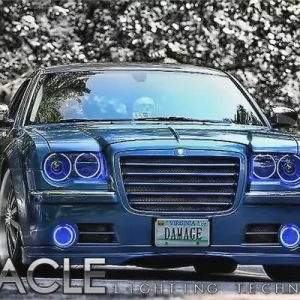 Oracle Lighting 2005-2010 Chrysler 300C V8 Pre-Assembled LED Halo Headlights - (HID w/ NO BULBS) (8186-001, 8186-330, 8186-333, 8186-334, 8186-335, 8186-504)