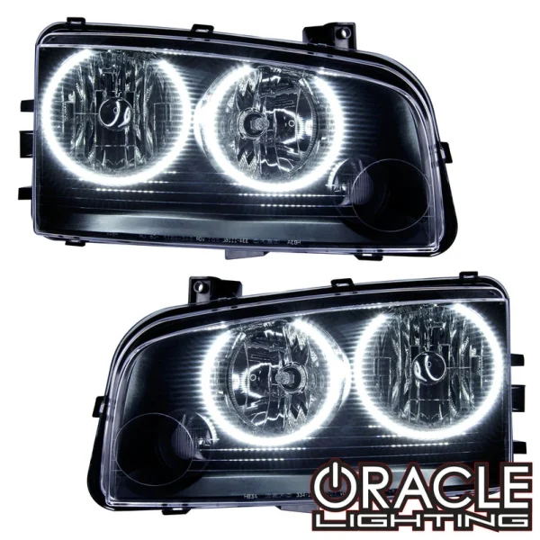 Oracle Lighting 2005-2010 Dodge Charger Pre-Assembled LED Halo Headlights - (Non-HID) (7022-001, 7022-002, 7022-007, 7022-330, 7022-333, 7022-334, 7022-335, 7022-504)