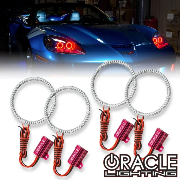 Oracle Lighting 2005-2013 Chevrolet C6 Corvette LED Halo Headlight Kit (2683-001, 2683-330, 2683-333, 2683-334, 2683-335, 2683-504)