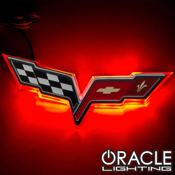 Oracle Lighting 2005-2013 Chevrolet Corvette C6 LED Rear Illuminated Emblem (3099-001, 3099-002, 3099-003, 3099-004, 3099-005, 3099-007, 3099-009, 3099-010, 3099-333)