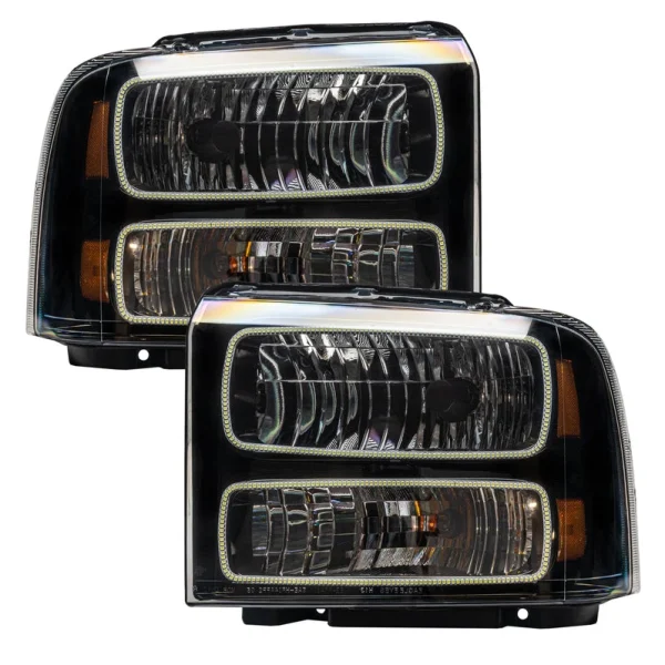 Oracle Lighting 2005 Ford Excursion Pre-Assembled LED Halo Headlights - (Black Housing) (7147-001, 7147-330, 7147-333, 7147-334, 7147-335, 7147-504)