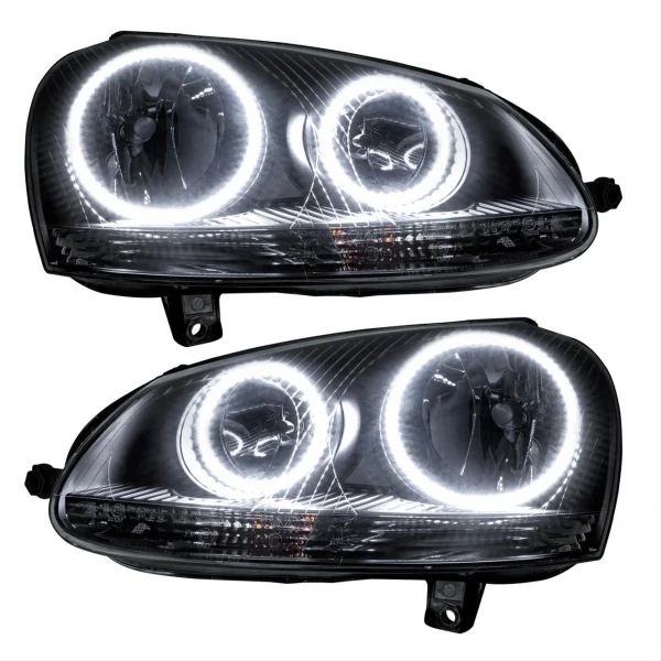 Oracle Lighting 2006-2010 Volkswagen Jetta Pre-Assembled LED Halo Headlights - (Chrome Housing) (7098-001, 7098-003, 7098-330, 7098-333, 7098-334, 7098-335, 7098-504)