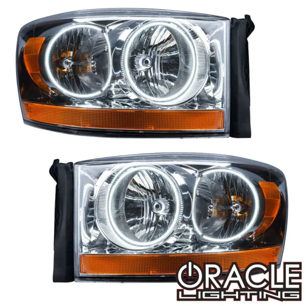 Oracle Lighting 2006 Dodge Ram Pre-Assembled LED Halo Headlights - (Chrome Housing) (7032-001, 7032-330, 7032-333, 7032-334, 7032-335, 7032-504)