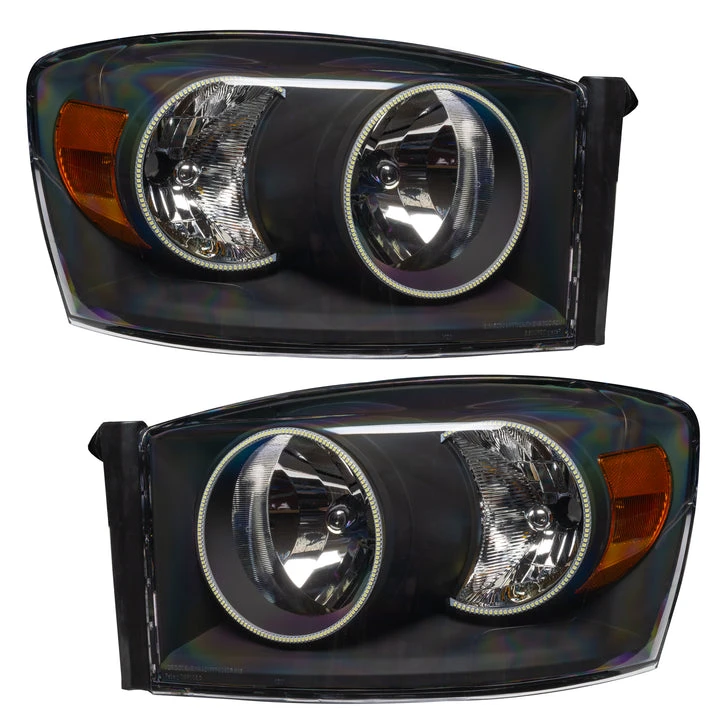 Oracle Lighting 2007-2008 Dodge Ram Pre-Assembled LED Halo Headlights - (Black Housing) (8187-001, 8187-330, 8187-333, 8187-334, 8187-335, 8187-504) — product image 2