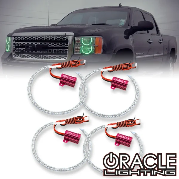 Oracle Lighting 2007-2013 GMC Sierra LED Headlight Halo Kit (Round Style) (2653-001, 2653-002, 2653-007, 2653-330, 2653-333, 2653-334, 2653-335, 2653-504)