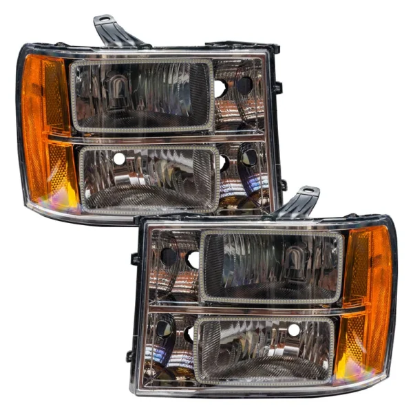 Oracle Lighting 2007-2013 GMC Sierra Pre-Assembled LED Halo Headlights - (Square Halo Design) (7054-001, 7054-330, 7054-333, 7054-334, 7054-335, 7054-504)