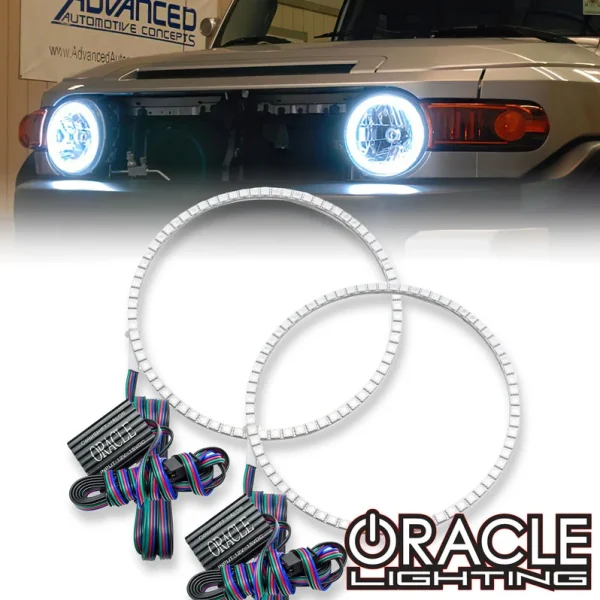 Oracle Lighting 2007-2014 Toyota FJ Cruiser LED Headlight Halo Kit (2519-001, 2519-330, 2519-333, 2519-334, 2519-335, 2519-504)
