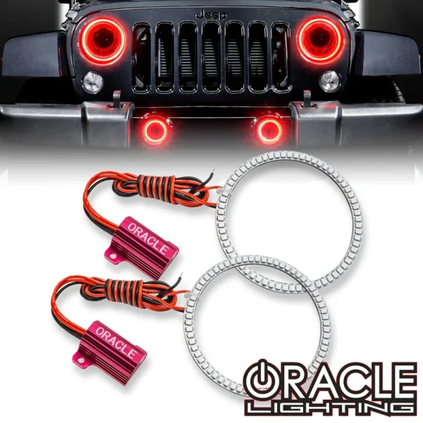 Oracle Lighting 2007-2017 Jeep Wrangler JK LED Fog Light Halo Kit (1177-001, 1177-002, 1177-003, 1177-005, 1177-007, 1177-009, 1177-333)