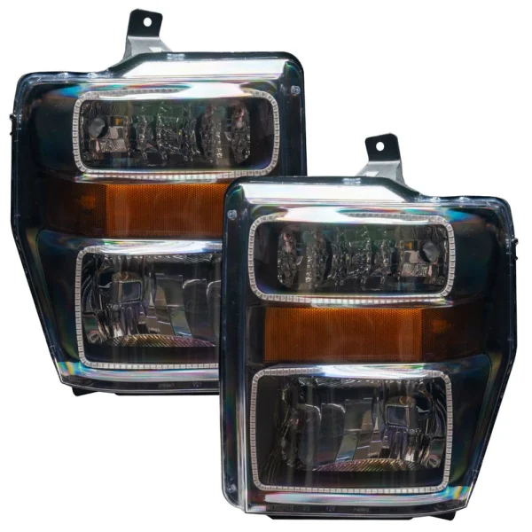 Oracle Lighting 2008-2010 Ford F-250/350 Superduty Pre-Assembled LED Halo Headlights - (Black Housing) (7190-001, 7190-330, 7190-333, 7190-334, 7190-335, 7190-504)