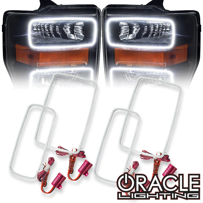 Oracle Lighting 2008-2010 Ford F-250/F-350 Super Duty LED Headlight Halo Kit (2249-001, 2249-330, 2249-333, 2249-334, 2249-335, 2249-504)
