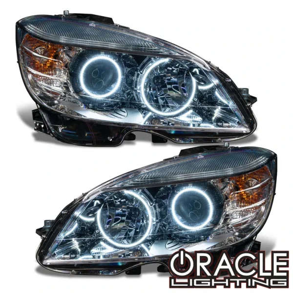 Oracle Lighting 2008-2011 Mercedes Benz C-Class Pre-Assembled Headlights - (Chrome Housing) (7115-001, 7115-330, 7115-333, 7115-334, 7115-335, 7115-504)