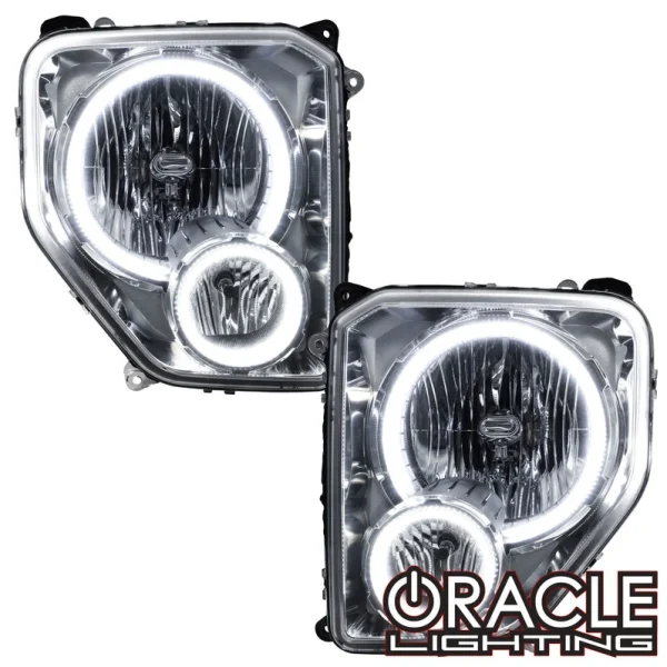 Oracle Lighting 2008-2012 Jeep Liberty Pre-Assembled LED Halo Headlights (7075-001, 7075-330, 7075-333, 7075-334, 7075-335, 7075-504)