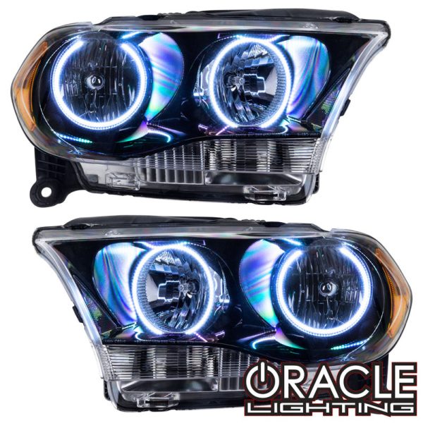Oracle Lighting 2011-2013 Dodge Durango Non-HID Pre-Assembled LED Halo Headlights - (Black Housing) (7102-001, 7102-002, 7102-330, 7102-333, 7102-334, 7102-335, 7102-504)