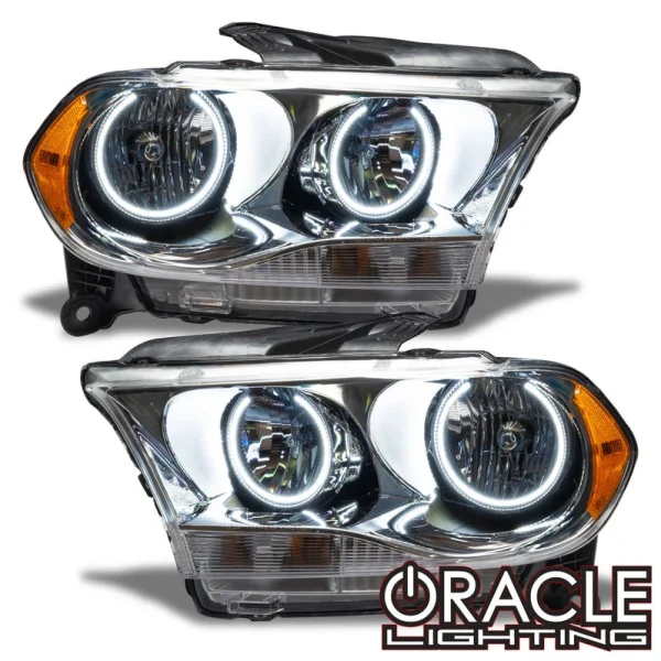Oracle Lighting 2011-2013 Dodge Durango Non-HID Pre-Assembled LED Halo Headlights - (Chrome Housing) (7101-001, 7101-002, 7101-330, 7101-333, 7101-334, 7101-335, 7101-504)