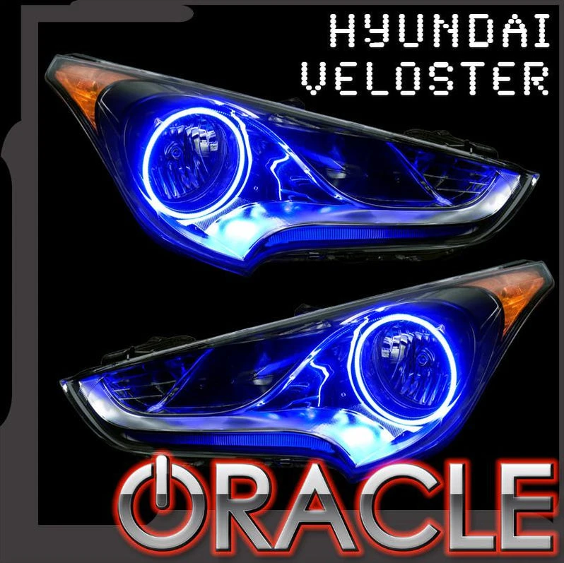 Oracle Lighting 2011-2013 Hyundai Veloster LED Non Projector Headlight Halo Kit (2382-001, 2382-003, 2382-330, 2382-333, 2382-334, 2382-335, 2382-504)