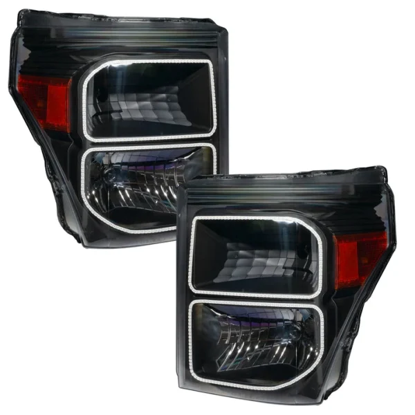 Oracle Lighting 2011-2016 Ford F-250/350 Superduty Pre-Assembled LED Halo Headlights - (Black Housing) (8159-001, 8159-330, 8159-333, 8159-334, 8159-335, 8159-504)