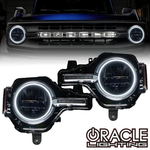 Oracle Lighting 2021-2024 Ford Bronco LED Base Headlight Halo Kit (1470-001, 1470-330, 1470-333, 1470-334, 1470-335, 1470-504)