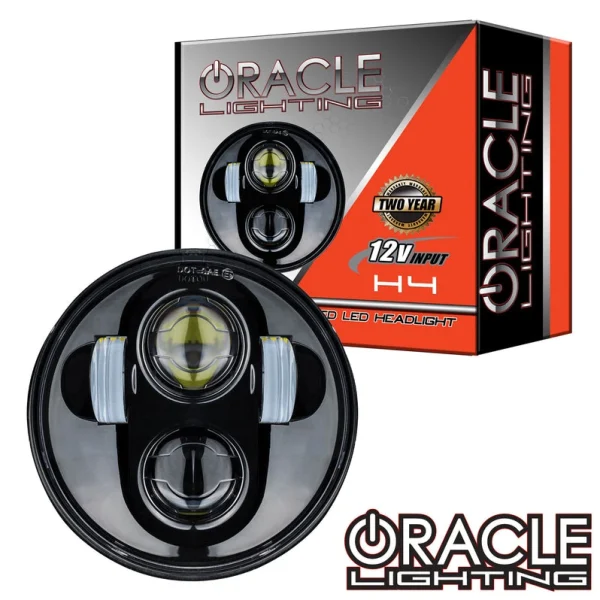 Oracle Lighting 5.75" 40W Rugged LED Headlight Black Bezel (6914-504)