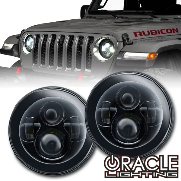 Oracle Lighting 7" High Powered LED Headlights Pair - Black Bezel (5769-001, 5769-002, 5769-003, 5769-004, 5769-005, 5769-330, 5769-333, 5769-334, 5769-335, 5769-504)