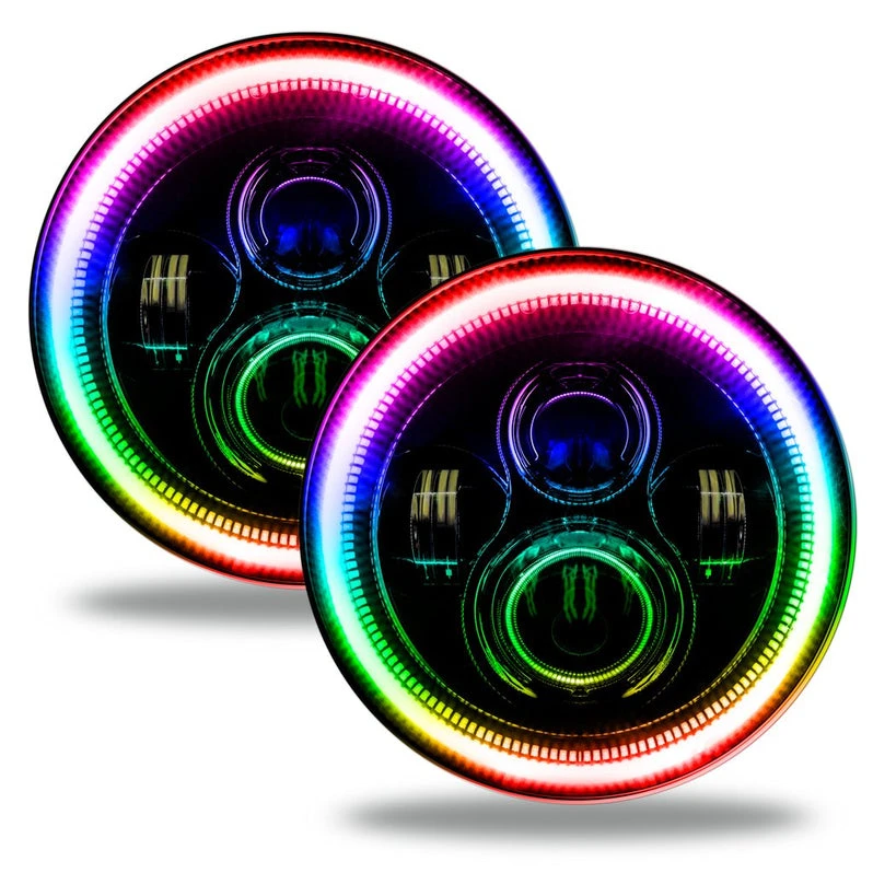 Oracle Lighting 7" LED Headlights Black Bezel Dynamic ColorSHIFT® (5769-332) — product image 2