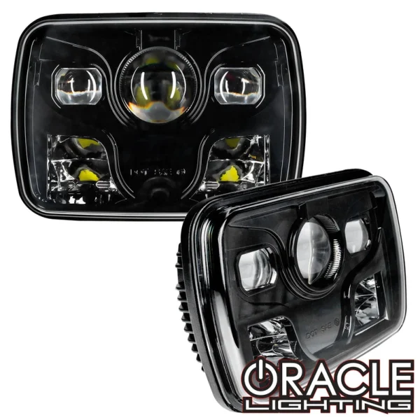 Oracle Lighting 7"x6" 42W Rugged LED Headlights Black Bezel (Pair) (6919-001)