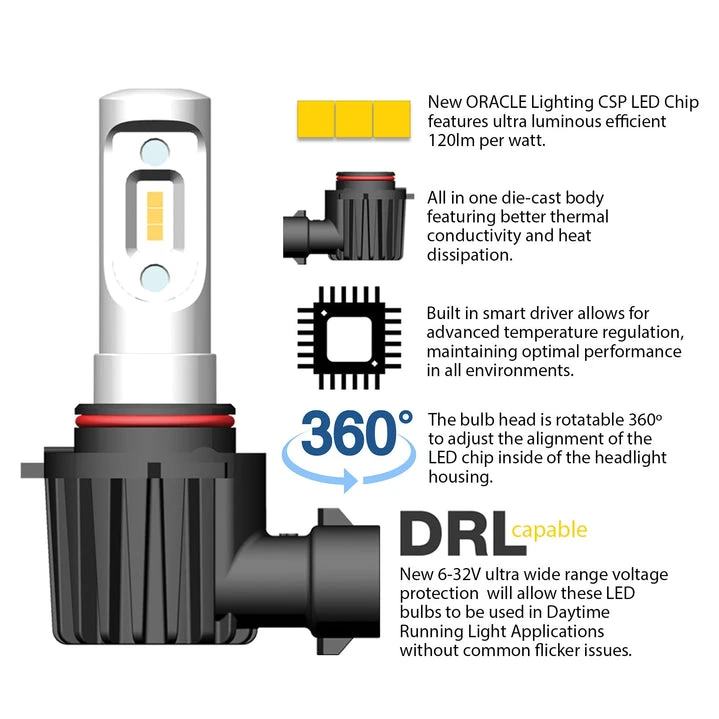 Oracle Lighting 880/881/H27 - VSeries LED Headlight Bulb Conversion Kit (V5237-001) — product image 4