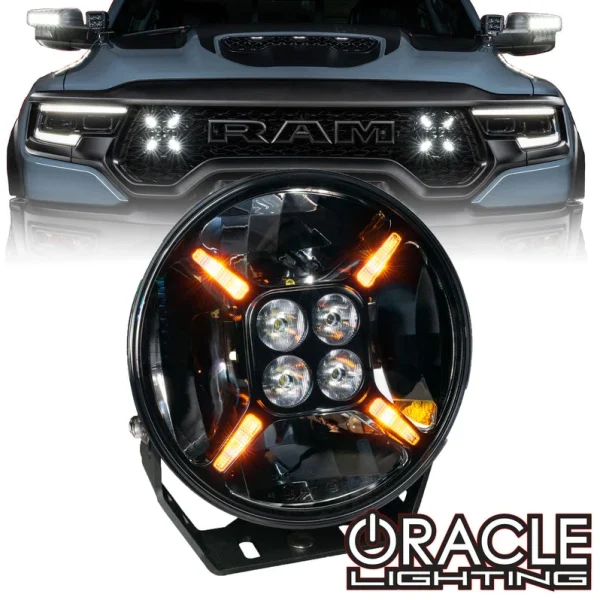 Oracle Lighting 9" Multifunction 120W LED Spotlight – Round Post Mount (2917-023)