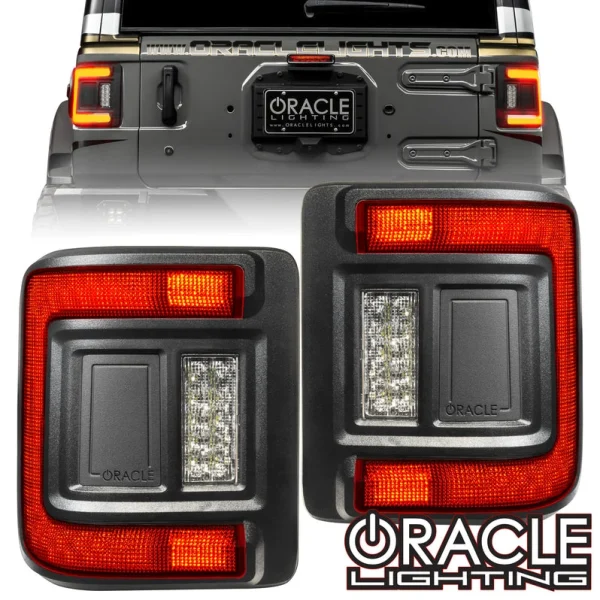 Oracle Lighting Flush Mount LED Tail Lights for Jeep Wrangler JL (5884-504, 5884-504-T)
