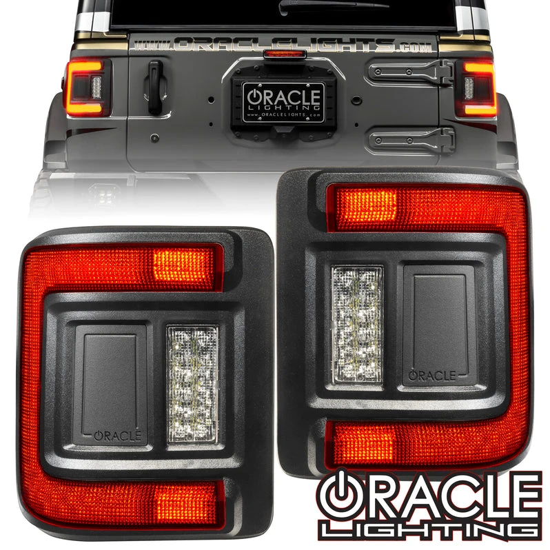 Oracle Lighting Flush Mount LED Tail Lights for Jeep Wrangler JL (5884-504, 5884-504-T)