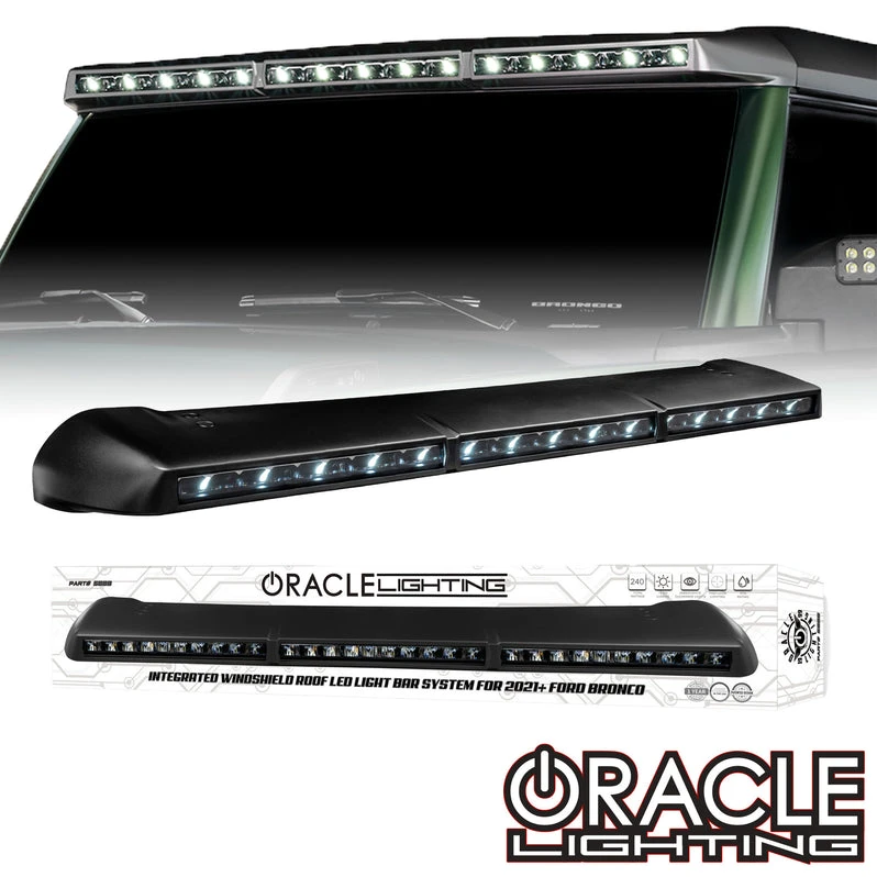 Oracle Lighting Integrated Windshield Roof LED Light Bar System for 2021+ Ford Bronco (5888-023, 5888-023-MF)