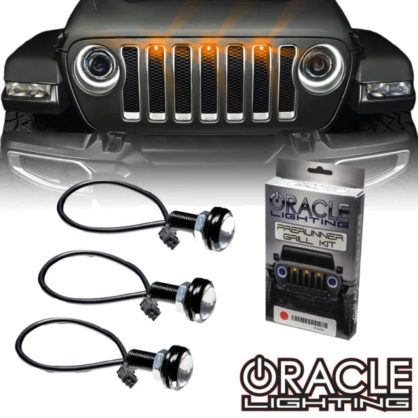 Oracle Lighting Jeep Wrangler JL Pre-Runner Style LED Grill Light Kit (5870-001, 5870-002, 5870-003, 5870-004, 5870-005)