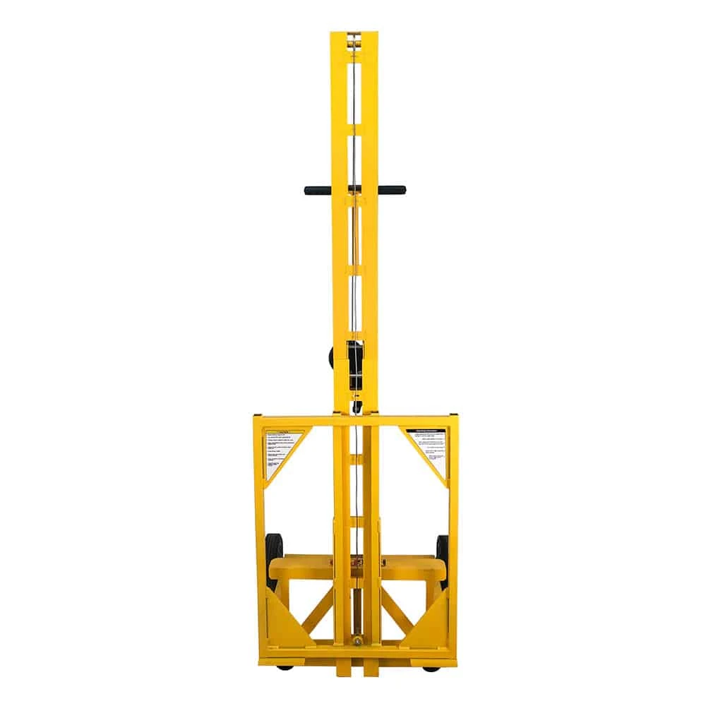 Paragon Pro yellow upright wall-panel lift frame and lower support assembly