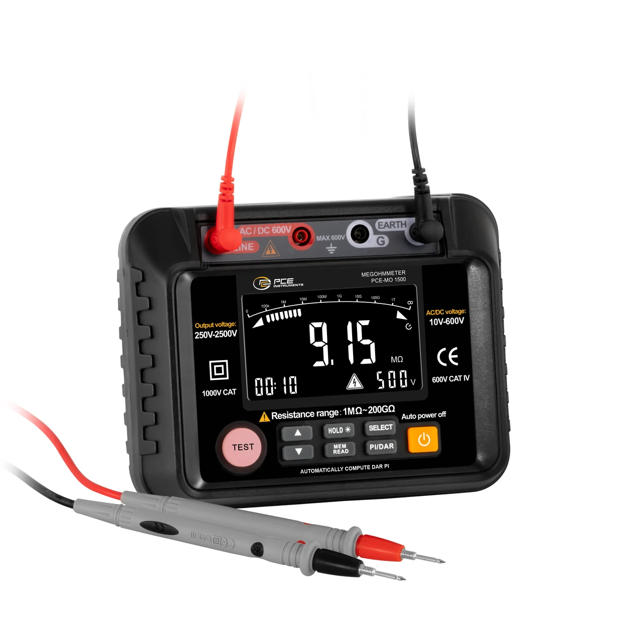 PCE Instruments 2.5KV Insulation Resistance Tester (PCE-MO 1500)