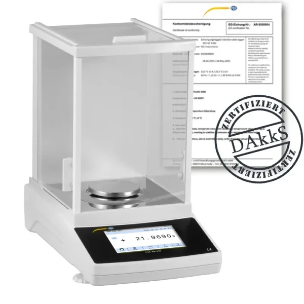 PCE Instruments Analytical Balance with DAkkS Calibration Certificate (PCE-ABT 220-DAkkS)
