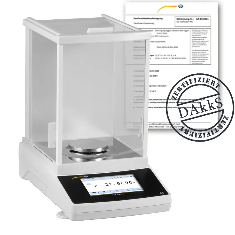 PCE Instruments Analytical Balance with DAkkS Calibration Certificate (PCE-ABT 220-DAkkS)