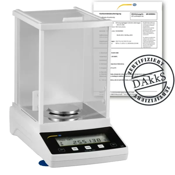PCE Instruments Analytical Balance with DAkkS Calibration Certificate (PCE-ABT 220L-DAkkS)
