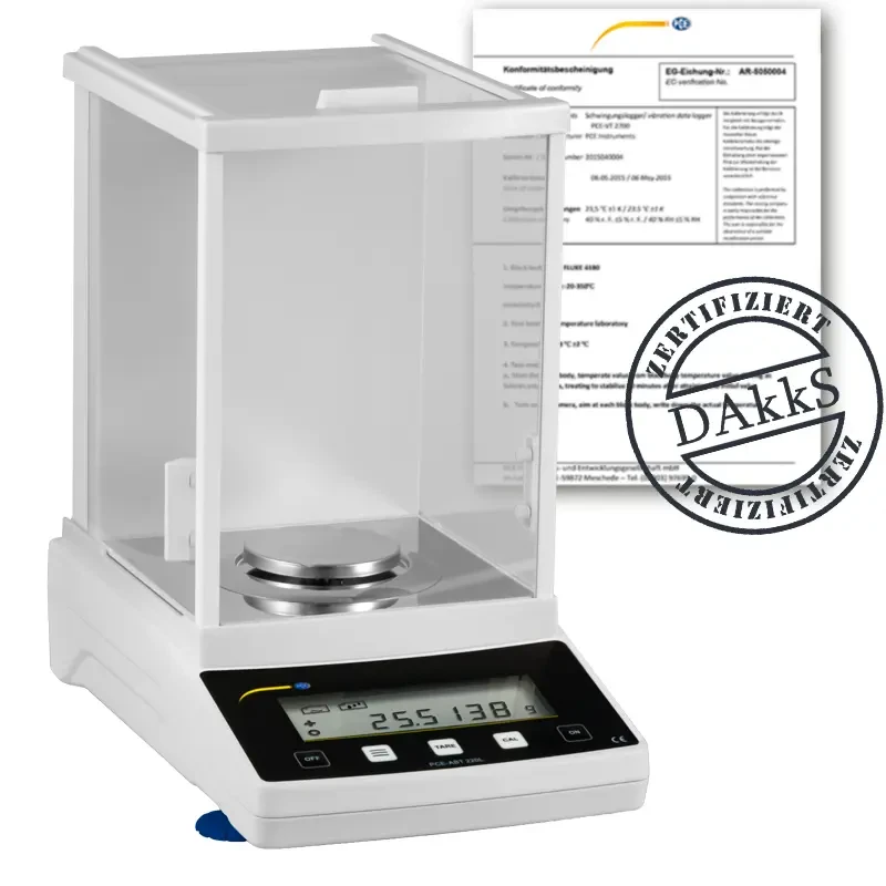 PCE Instruments Analytical Balance with DAkkS Calibration Certificate (PCE-ABT 220L-DAkkS)