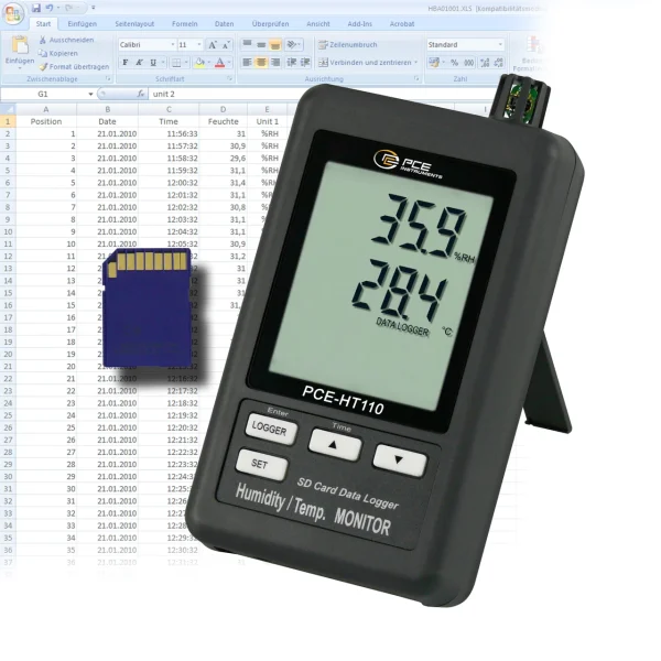 PCE Instruments Datalogging Humidity Detector (PCE-HT110)