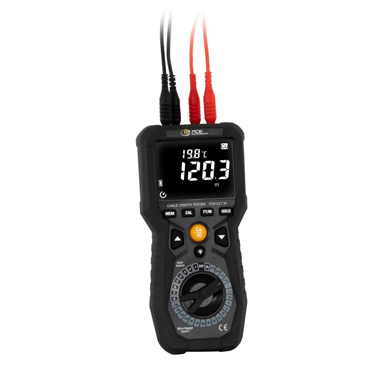 PCE Instruments Digital Electrical Tester for Cable Length and Resistance (PCE-CLT 20)