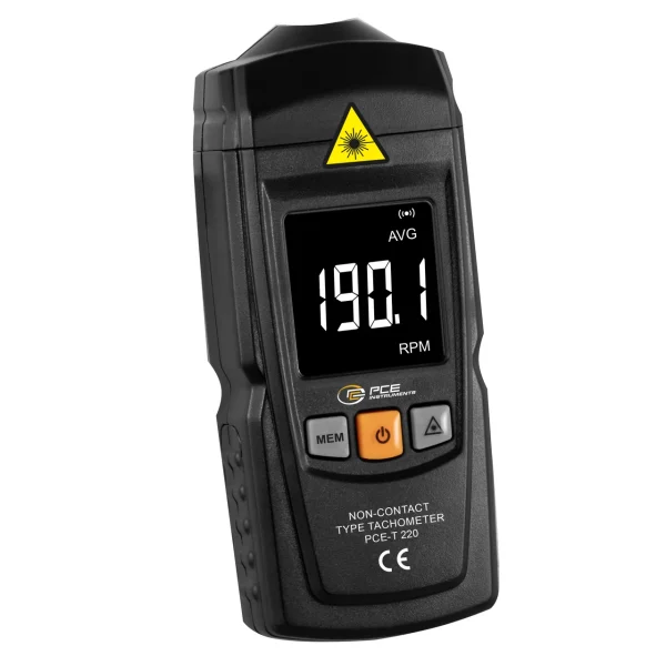 PCE Instruments Digital Tachometer with Optical RPM Measurement (PCE-T 220)