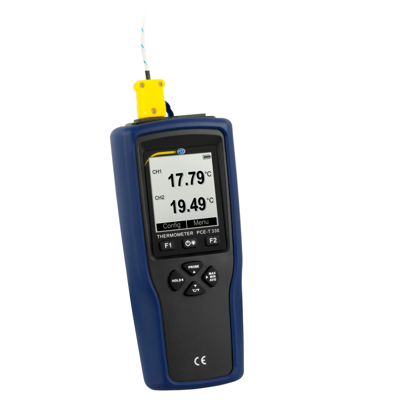 PCE Instruments Dual-Channel Thermometer with Data Logging (PCE-T 330)