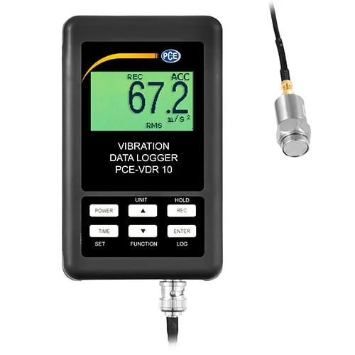 PCE Instruments High-Precision Single-Axis Vibration Recorder (PCE-VDR 10)