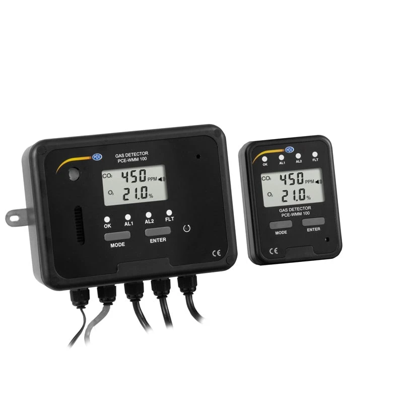 PCE Instruments Oxygen Meter with CO2 Detection and Alarm System (PCE-WMM 100)
