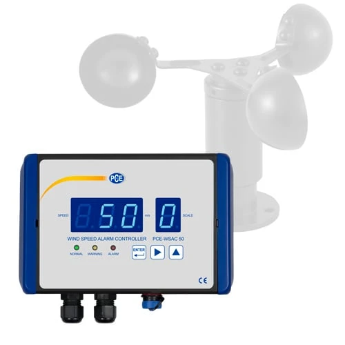 PCE Instruments Wind Speed Alarm Monitoring System with Alerts