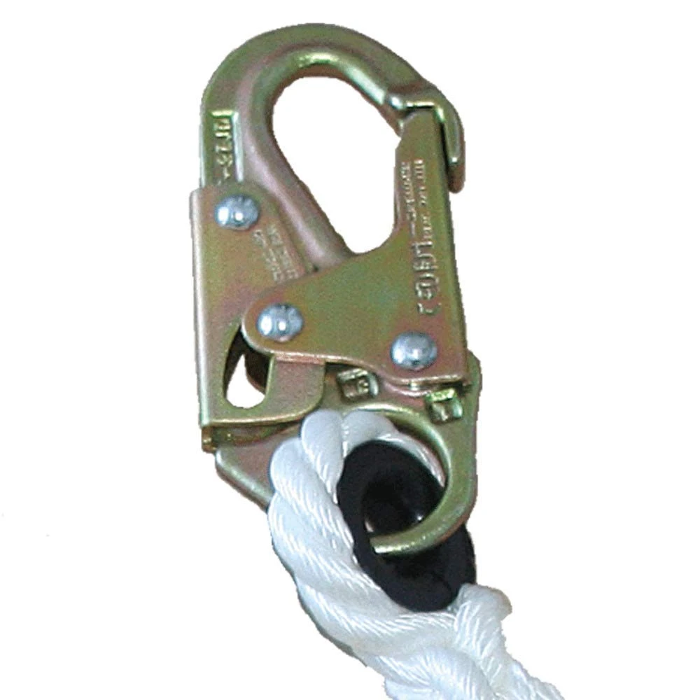 PeakWorks V8151204 Fall Protection Restraint Lanyard with Rope, Snap and Hooks — product image 3