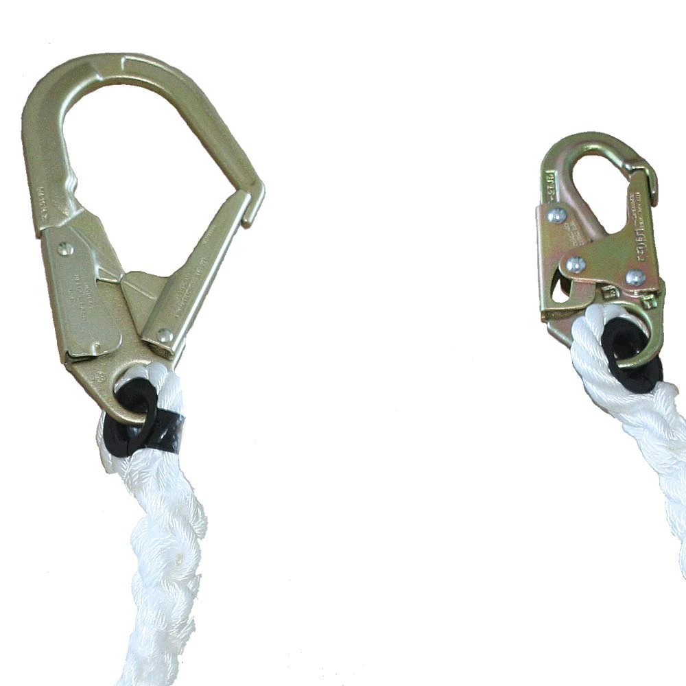 PeakWorks V8151204 Fall Protection Restraint Lanyard with Rope, Snap and Hooks — product image 4