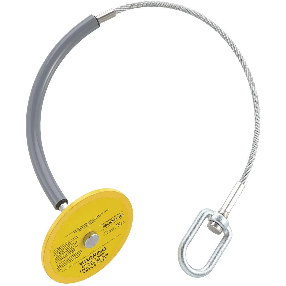 PeakWorks V8223145 Resuable Steel Drop Thru Anchor, Yellow, 12" x 8" — product image 2