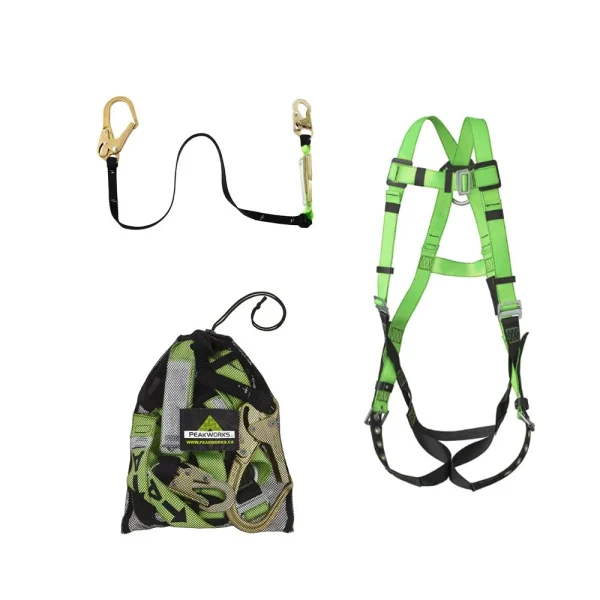 PeakWorks V8252316 Lightweight, Comfortable, 6 ft. Lanyard w/ Rebar Hook, Green